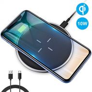 [아마존 핫딜]  [아마존핫딜]VANMASS Fast Wireless Charger Qi 10W Wireless Ladegerat Schnelle Induktive Ladestation Kabellose fuer iPhone XS/XR/X/8 Plus/ 8，Samsung Galaxy S10/S10 plus/S9/S9 Plus，LG Nexus und al