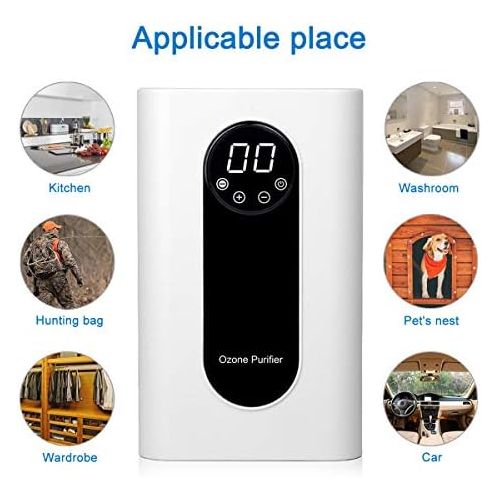  VANSU Ozone Generator Air purifier 1000mg/h Ozone Machine for Home kitchen Fruits and Vegetables Car Hunting bag