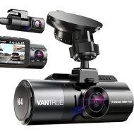 Vantrue N4 3 Channel 4K Dash Cam, 4K+1080P Front and Rear, 1440P+1440P Front and Inside, 1440P+1440P+1080P Three Way Triple Car Camera, IR Night Vision, 24 Hours Parking Mode, Support 512GB Max