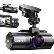 Vantrue N4 3 Channel Dash Cam, 4K+1080P Front and Rear, 1440P+1440P Front and Inside, 1440P+1440P+1080P Three Way Triple Car Camera, IR Night Vision, 24 Hours Parking Mode, Support 256GB Max