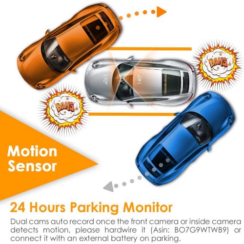  [아마존 핫딜] VANTRUE Vantrue N2 Pro Uber Dual Dash Cam Dual 1920x1080P Infrared Night Vision Front and Inside Dash Camera, 2.5K 2560x1440P Single Front, 310° Car Camera, 24hr Parking Mode, Motion Senso