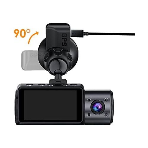  VANTRUE Updated N4/X4S/N2S/T3 Car Dashcam Camera Suction Cup Mount with Type C USB Port and GPS Detector (Speed, Position, Route), Valid for Windows and Mac