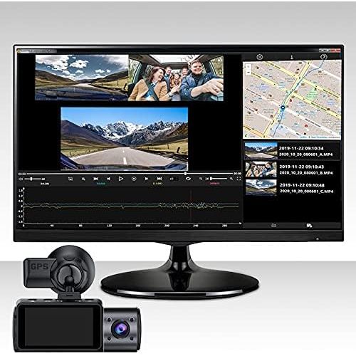  VANTRUE Updated N4/X4S/N2S/T3 Car Dashcam Camera Suction Cup Mount with Type C USB Port and GPS Detector (Speed, Position, Route), Valid for Windows and Mac