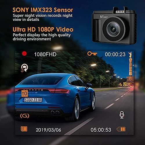  VANTRUE N1 Pro Mini 1080P Dash Cam Full HD Camera, 1.5 , Camera with Super Night Vision, Parking Mode, G Sensor, Collision Detection (Supports 256GB), with Sony Exmor Image Sensor