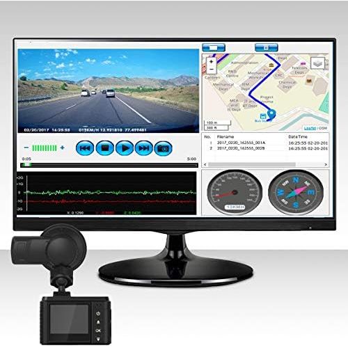  VANTRUE N1 PRO/X4/X1 Pro Car Dashcam Camera Suction Cup Mount with Mini USB Port and GPS Detector (Speed, Position, Route), Valid for Windows and Mac