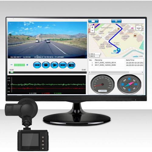  VANTRUE N1 PRO/X4/X1 Pro Car Dashcam Camera Suction Cup Mount with Mini USB Port and GPS Detector (Speed, Position, Route), Valid for Windows and Mac