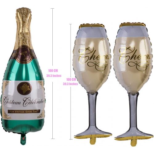  VANVENE Champagne Balloon Decoration Set with HAPPY BIRTHDAY Balloon for Birthday Party Supplies