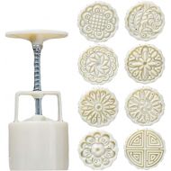 [아마존베스트]VANVENE 8 Stamps - Plastic Baking Molds - Moon Cake Mold Small Cake Mold