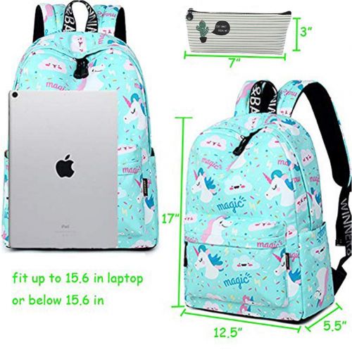  VAQM Women Backpack Cute Lightweight Unicorn Backpack Women Printed Pattern Bags College Laptop Travel Daypack