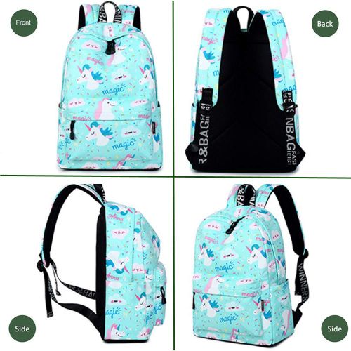  VAQM Women Backpack Cute Lightweight Unicorn Backpack Women Printed Pattern Bags College Laptop Travel Daypack