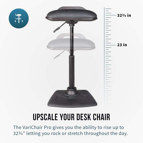 베리데스크 VARIDESK - Adjustable Standing Desk Chair - VARIChair Pro - Black