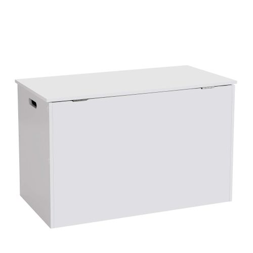  VASAGLE Lift Top Entryway Storage Chest/Bench with 2 Safety Hinge, Wooden Toy Box, White, ULHS11WT