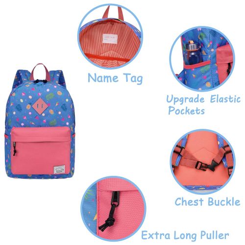  VASCHY Preschool Backpack,Vaschy Little Kid Backpacks for Boys and Girls with Chest Strap