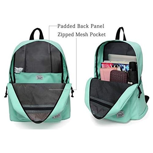  [아마존베스트]Lightweight Backpack for School, VASCHY Classic Basic Water Resistant Casual Daypack for Travel with Bottle Side Pockets