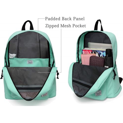  [아마존베스트]Lightweight Backpack for School, VASCHY Classic Basic Water Resistant Casual Daypack for Travel with Bottle Side Pockets