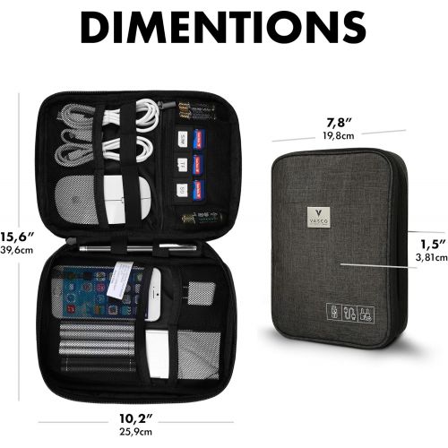  [아마존 핫딜]  [아마존핫딜]VASCO Travel Electronics Gadget & Cable Organizer Bag  Smart & Safe Storage (Black)