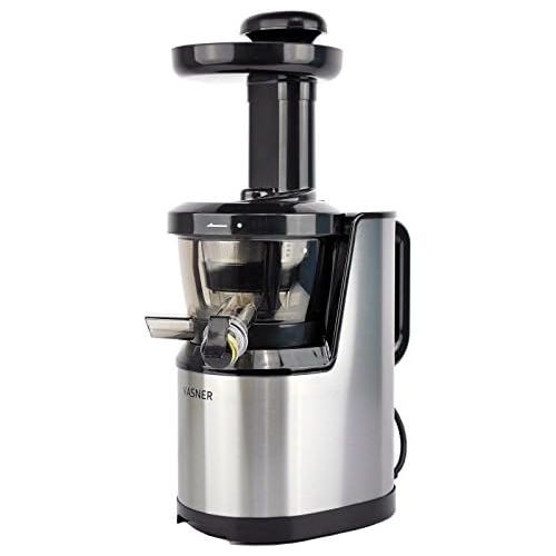  [아마존베스트]Vasner Juica Slow Juicer Juicer Capacitive Touch Control150W Electric Juicer juice machine, 60RPM, Start-Stop, Stainless Steel, Silver