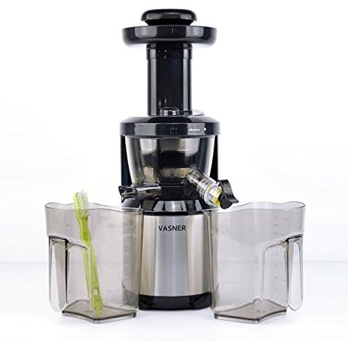  [아마존베스트]Vasner Juica Slow Juicer Juicer Capacitive Touch Control150W Electric Juicer juice machine, 60RPM, Start-Stop, Stainless Steel, Silver