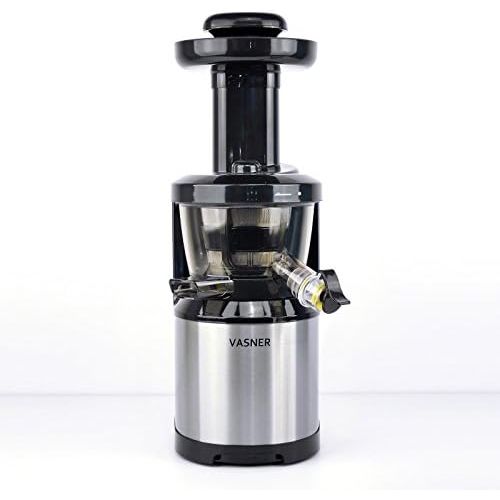  [아마존베스트]Vasner Juica Slow Juicer Juicer Capacitive Touch Control150W Electric Juicer juice machine, 60RPM, Start-Stop, Stainless Steel, Silver