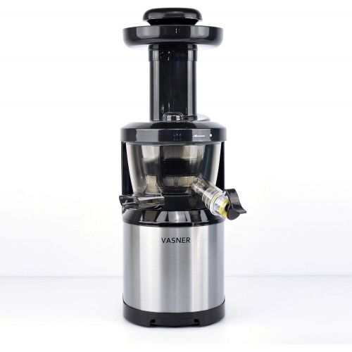  [아마존베스트]Vasner Juica Slow Juicer Juicer Capacitive Touch Control150W Electric Juicer juice machine, 60RPM, Start-Stop, Stainless Steel, Silver