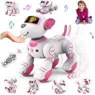VATOS Remote Control Robot Dog Toy for Kids - Interactive Touch & Follow 17 Functions Robot Dog Pet, Programmable Smart Walking Puppy Intelligent Dancing RC Robot Toys for Girls 3-12 Birthday Gifts