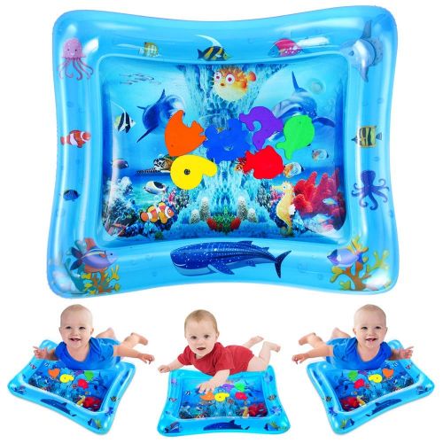  VATOS Tummy Time Water Mat, Baby Toys for 3 6 9 Months, The Perfect Tummy Time Toy for Infant Early Development Activity Centers| BPA Free Splashing Water Play Mat Promotes Visual