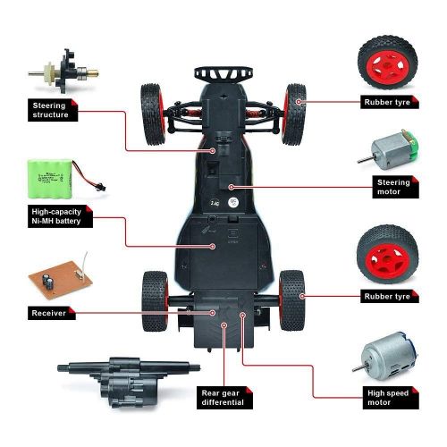  [아마존 핫딜]  [아마존핫딜]VATOS Ferngesteuertes Auto RC Auto 1:16 Skala 2,4 GHz RC Racing Buggy Auto Offroad Elektro High Speed Monster Truck Rennen Crawler 2WD 50M Entfernung Fahrzeug Spielzeug Radio geste