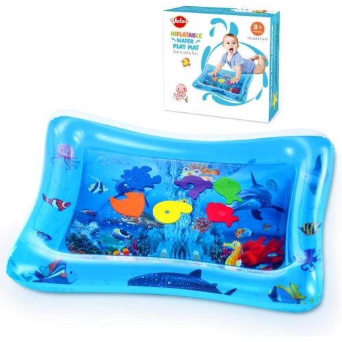  VATOS Tummy Time Baby Water Play Mat Toys for 3 6 9 Months Newborn Infant&Toddlers, Inflatable Sensory Toys Gifts for Boy Girl|BPA Free Infant Early Development Activity Centers