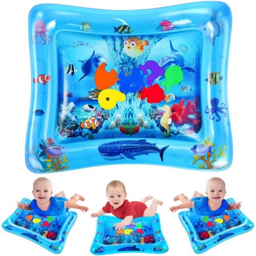  VATOS Tummy Time Baby Water Play Mat Toys for 3 6 9 Months Newborn Infant&Toddlers, Inflatable Sensory Toys Gifts for Boy Girl|BPA Free Infant Early Development Activity Centers