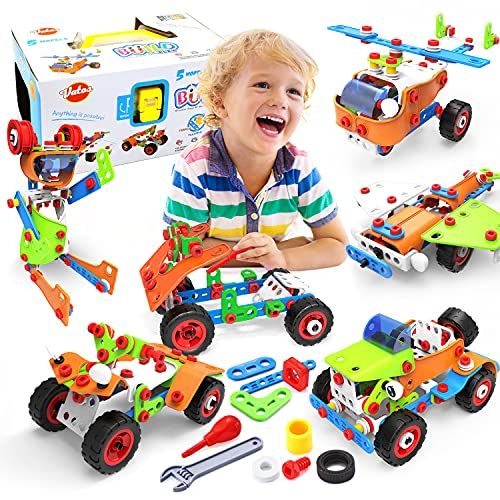  VATOS STEM Toys, Building Toys 165 PCS Educational Toys for 4- 5 6 7 8 9 Year Old Boys Learning Toy Construction Kit Engineering Fun Montessori Toys for Boys & Girls Best Birthday