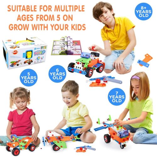  VATOS STEM Toys, Building Toys 165 PCS Educational Toys for 4- 5 6 7 8 9 Year Old Boys Learning Toy Construction Kit Engineering Fun Montessori Toys for Boys & Girls Best Birthday