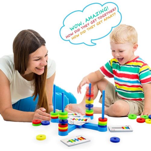  VATOS Board Magnetic Kids Game, Matching Game for Kids Age 3 4 5 6 7 8, Fun STEM Science Toy for Children Boys & Girls Gift