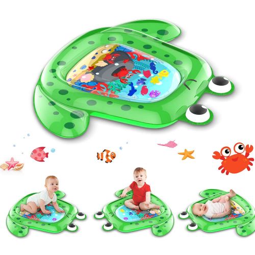  Visit the VATOS Store VATOS Tummy Time Baby Water Mat 43×35 X-Large for 3 6 9 18 Months Newborn Infant, Inflatable Play Mat Sensory Toys Gifts for Boy Girl|BPA Free Baby Early Development Activity Cente