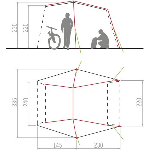  Vaude Zelt Drive Van, Fahrzeug-Zelt, sand, WS=3.000 mm