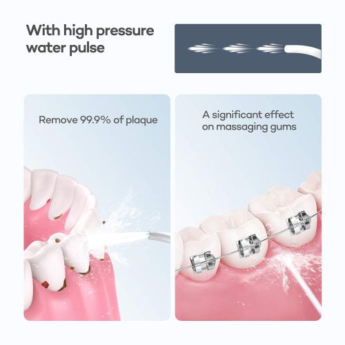  VAVA Cordless Water Dental Flosser, Professional Oral Irrigator, Portable and Rechargeable, Easy-to-Clean Water Reservoir, IPX7 Waterproof, 3 Modes for Braces and Teeth Whitening,