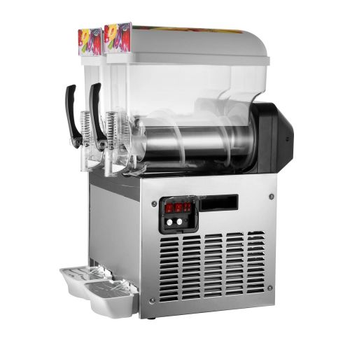  [아마존베스트]VBENLEM 110V Commercial Slushy Machine 30L Double Tank 400W Stainless Steel Margarita Frozen Drink With Powerful Compressor Efficient Cooling Perfect for Supermarkets Cafes Restaur