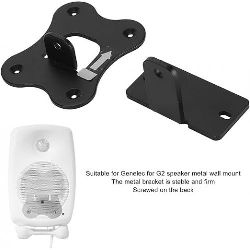  VBESTLIFE Metal Speaker Wall Mount Bracket for Genelec for G2 Home HiFi Active Speaker, Compatible with for Genelec Speakers with 2 Holes in The Back (Black), VBESTLIFEqn24gizhw5-11