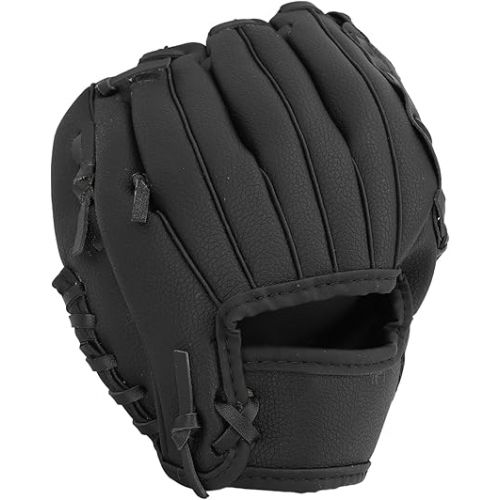  Sports Baseball Glove, Ergonomic PU Leather Baseball Mitts Soft Professional Baseball Fielding Glove Softball Mitts for Youth Adult