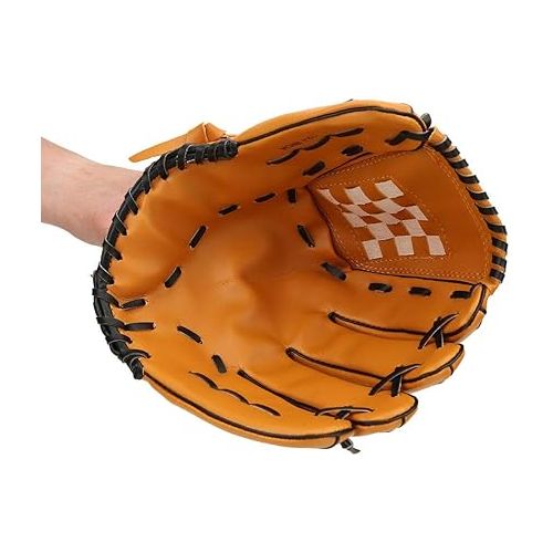  Thicken Baseball Glove, Adults Children PVC Thicken Baseball Glove Practicing Training Competition Gloves