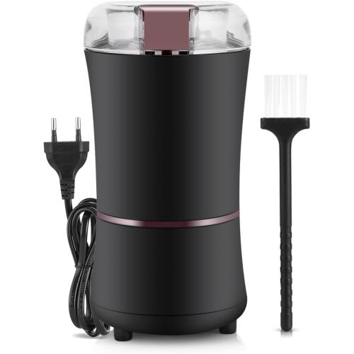  VBESTLIFE Elektrische Kaffeemuehle, 400W Schleifmaschine Getreide Muehle mit Edelstahl Blatt fuer Kaffeebohnen, Nuessen, Samen, Krautern und Gewuerzen