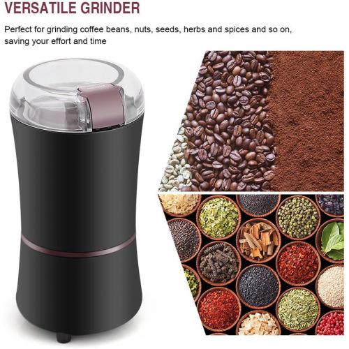  VBESTLIFE Elektrische Kaffeemuehle, 400W Schleifmaschine Getreide Muehle mit Edelstahl Blatt fuer Kaffeebohnen, Nuessen, Samen, Krautern und Gewuerzen