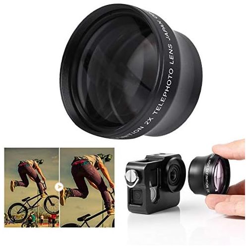  [아마존베스트]Vbestlife 37 mm 2x Telephoto Lens with Lens Pouch, High Definition Telephoto Lens, Suitable for Camera with 37 mm Lens Thread