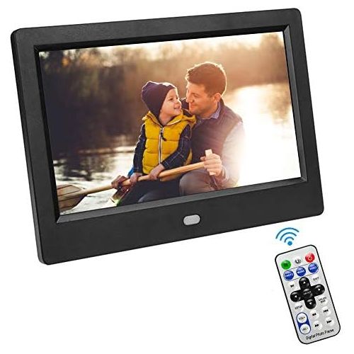  [아마존베스트]VBESTLIFE Digital Photo Frame, 7 Inch HD LED Screen, Digital Picture Frame with Alarm Clock, MP3, MP4 Movie Player for Home/Office (EU)