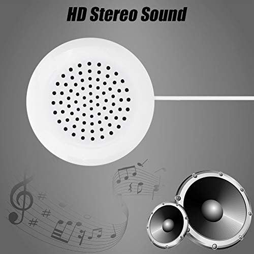  [아마존베스트]VBESTLIFE Mini Speaker, Stereo Outdoor Speaker, 3.5 mm Speaker Cushion for iPhone, iPod, iPad, MP3, MP4, Android, CD Player etc. White