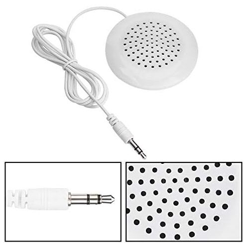  [아마존베스트]VBESTLIFE Mini Speaker, Stereo Outdoor Speaker, 3.5 mm Speaker Cushion for iPhone, iPod, iPad, MP3, MP4, Android, CD Player etc. White