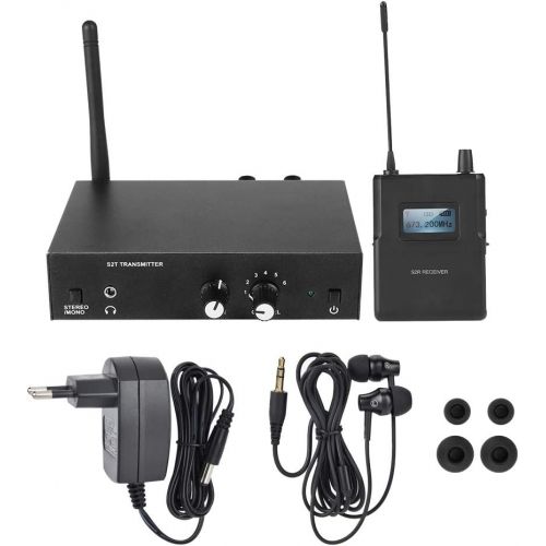  [아마존베스트]Vbestlife In-Ear Wireless Monitor System UHF Stereo Wireless Monitor System 670-680MHz for Anleon (1 Transmitter and 1 Receiver)