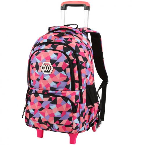  VBG VBIGER Girls Rolling Backpack Wheeled Backpack Trolley School Bag Travel Luggage