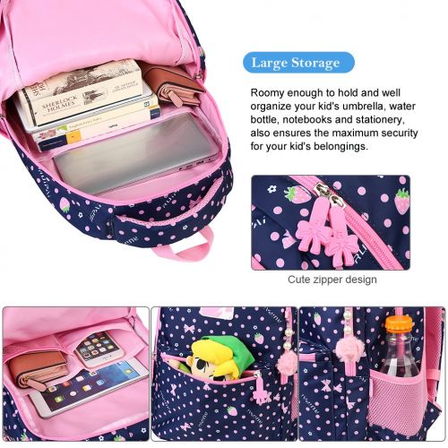  VBG VBIGER Girls School Backpack Cute Adorable Kids Backpack Elementary Dot Bookbag