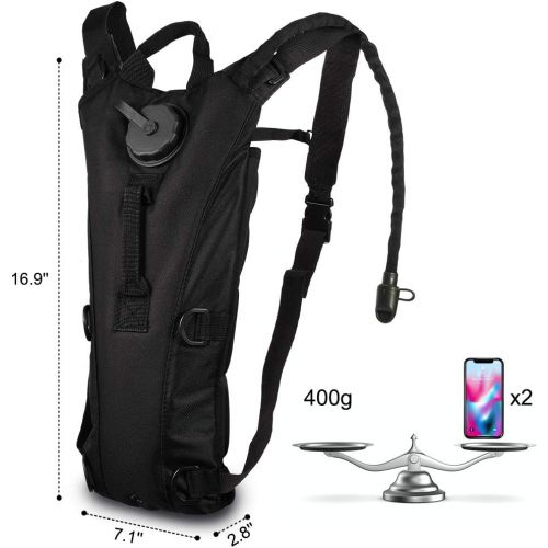  [아마존베스트]VBG VBIGER VBIGER Hydration Pack with 3L Bladder Water Bag Great for Hunting Climbing Running and Hiking (Black, One Size)