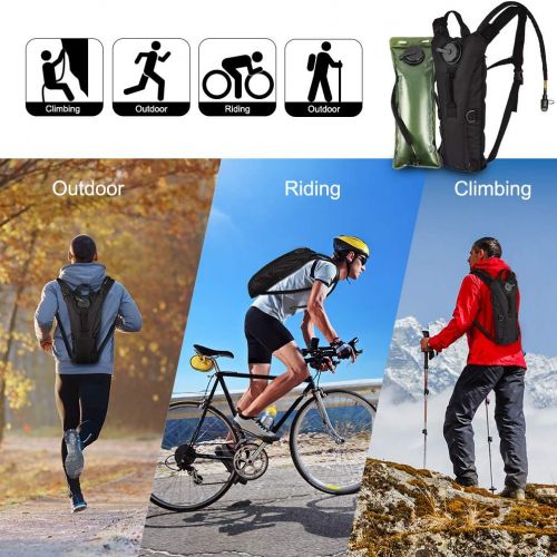  [아마존베스트]VBG VBIGER VBIGER Hydration Pack with 3L Bladder Water Bag Great for Hunting Climbing Running and Hiking (Black, One Size)